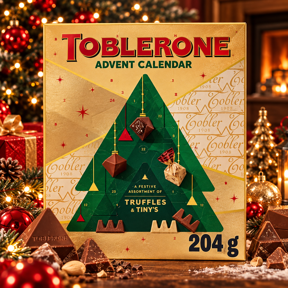 Toblerone Csokoládés adventi kalendárium LIMITÁLT 204g